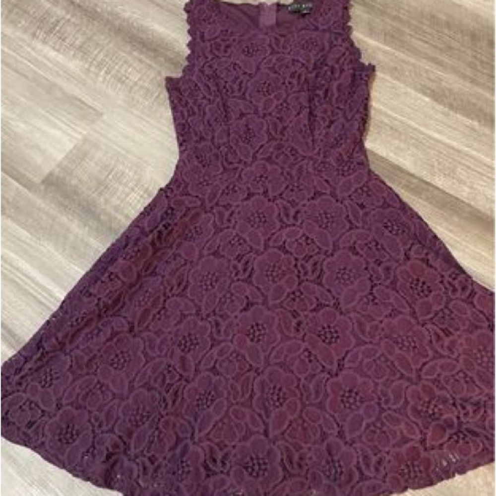 Eggplant Purple Floral Dress Size 0